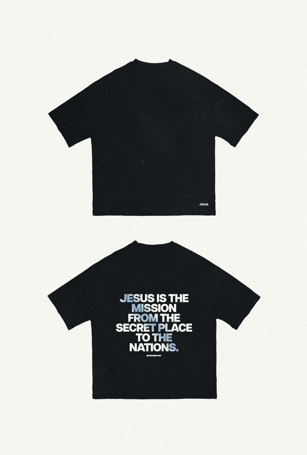 T-shirt Jesus Text | Holographic Black | Special Edition