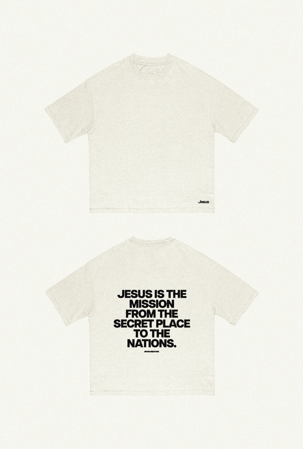T-shirt Jesus Text | Off White
